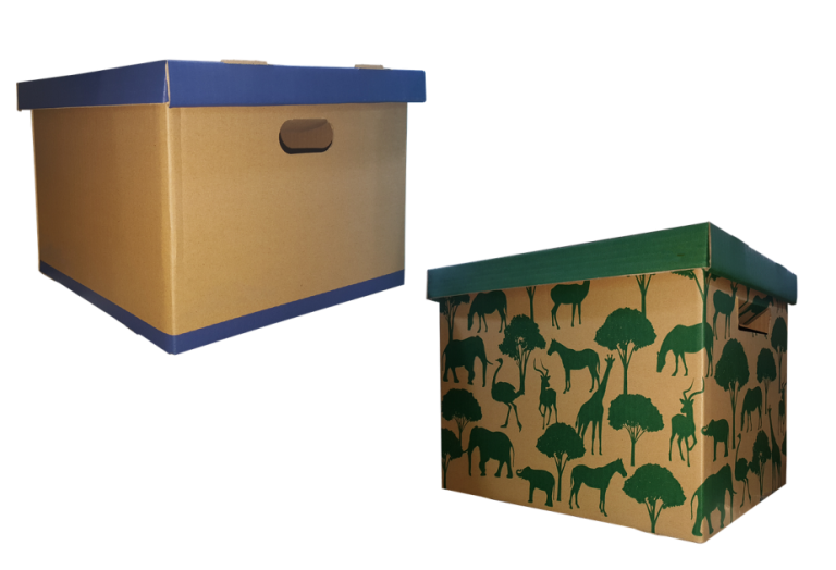 Home Doos met klep voor breekbare items gevuld met bubbeltjesplastic voor veilige bescherming